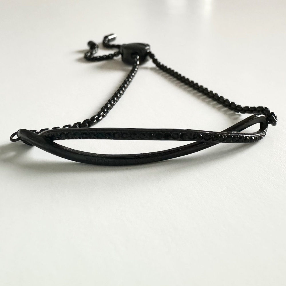 Michael Kors Black Crystals Slider / Bolo Adjustable Bracelet
